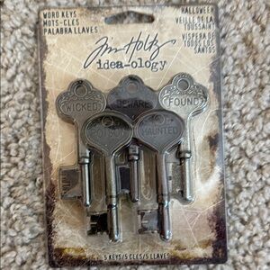 Jim HoltzHalloween Word Keys - Silver and Black